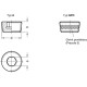 Threaded plug DIN 906-NI-M8x1-A - stainless steel