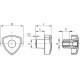 VTR.40-C2-B-M8-C3 handle - with threaded through hole, with cap orange gray