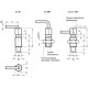 Indexing pin GN 7017-5-M8-CK-NI, stainless steel