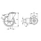 200mm polyurethane swivel wheel with brake and mounting hole, load capacity 300 kg RE.F5-200-FSF-N
