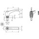 Adjustable handle ERX.78 AV p-M10x50-C2 - threaded pin made of galvanized steel, orange