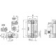 Hinge with built-in safety switch CFSW.110-6-1NO+3NC-CB - 8-pin plug, rear exit