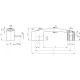 Handle with bistable electric switch EBR.150-SWB-R-F2.5 - cable, length 2.5 m, led out from the right side