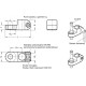 Sensor holder GN 273.4-B18-B12-2-SW - black aluminum