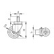 Swivel wheel fi 75mm rubber with threaded stem, load capacity 50 kg N184075