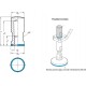 Stainless steel protective sleeve GN 20.1-M24-74-H - with sealing ring h-nbr