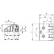 CFD.40 CH-4-B-M4 hinge - through holes, cylindrical head screws