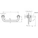 Folding handle GN 425.2-NI-10-120-GS - stainless steel