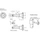 Stainless steel mounting pin GN 114.6-12-60 - with fin axial lock, stainless steel knob