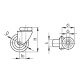 Swivel wheel fi 50mm rubber with mounting hole, load capacity 35 kg RE.C7-050-FBL