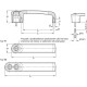Bail holder GN 422-ZD-T2-S-SW - with black plug