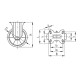 Fixed wheel fi 125mm polyurethane with mounting plate, load capacity 350 kg RE.F5-125-PSL-H