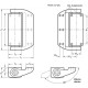 Hinge without safety switch GN 139.6-76-126 - stainless steel