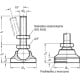 Swivel foot GN 343.2-60-M10-50-KSE - base, threaded pin made of steel