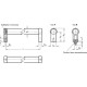 GN 333.1-20-300-A-SW tubular holder - tubular, black aluminum tubular profile
