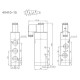 Pneumatic solenoid valve 5/2 monostable 1/2" 4V410-15-NC-DC24V