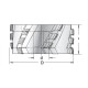 Diamond formatting head for edge banders - DGM.060025045.0RA4 D60 l45 d25 Z2+2