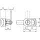 Lock with key CSL-FM-45-30 - technopolymer and zinc alloy