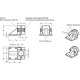 Connector with front plate GN 166-V50-2-SW - aluminum/multi-piece design black