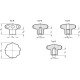 Stainless steel knob GN 5335.4-50-A - acid-resistant steel AISI 316l a4