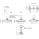 Stainless steel self-aligning foot GN 23-100-M24-200-D1-U -