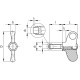 Wing nut EWN.48-SST-p-M6x30-PO-C2 - technopolymer, with pressure pad orange