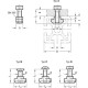 Tvirtinimo rinkinys profilių sistemoms 30 / 40 / 45 GN 968-8-M4-10-A T formos griovelių plotis 8 / 10, su T formos veržle gn 5