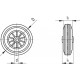 Wheel fi 180mm rubber, load capacity 180 kg RE.E2-180-RBL