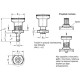 Indexing pin GN 607.4-8-18-ST - assembly by welding, without locking in the upright position