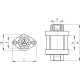 Sight glass Flow indicator HVF.92-3/8 NPT - brass hubs