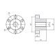 Trapezoidal flange nut WFRM-3846TR30x6