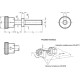 Stainless steel adjustment screw GN 827-M8x1-60-NG-S - for bearing housings GN 828