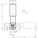 Folding revolving handle GN 798.5-KT-18 - with stainless steel folding mechanism, lockable in two positions