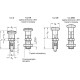 Stainless steel indexing pin GN 818-6-6-CN-A4 - with backward position, stainless steel knob, without locknuts