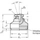Swivel foot GN 342.1-32-M10-SV - with damping insert/with internal hole, threaded