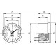 Analog speed indicator PA12-0005-D - with positive drive, technopolymer housing