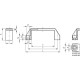 M.443/140-6-CH-C9 holder - polyamide, through holes for cylindrical head screws, black