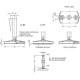 Stainless steel self-aligning foot GN 23-100-M24-200-D0-V -