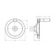 Solid handwheel GN 321-160-K14-R - with revolving handle