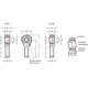 Ball joint with threaded pin GN 648.2-30-M30x2L-W