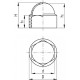 Protective cover for screws and nuts NCD.12 - black