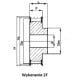 HTD 44-14M-55/2F sprocket for 55mm wide belt