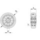 75mm rubber wheel, load capacity 50 kg 3050 - 75x21