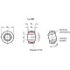 Stainless steel joint head GN 648.9-30-55-WK