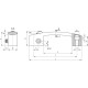 Handle with monostable electric switch EBR.150-SWM-LC - plug, connection on the left side