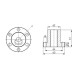 Trapezoidal flange nut JFLM-2835TR18x4