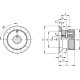 MBR.40 B-6+FGSP-C17 control knob - flange with scale and rear chamber green