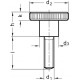 Knurled screw DIN 464-M3-8-ZB - galvanized galvanized