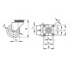 50mm polyurethane swivel wheel with mounting plate, load capacity 140 kg RE.C6-050-SBL-G