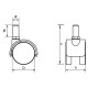 Swivel wheel fi 30mm, plastic furniture with threaded pin, load capacity 15 kg TWT-30